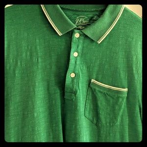 J. Crew polo, green, medium